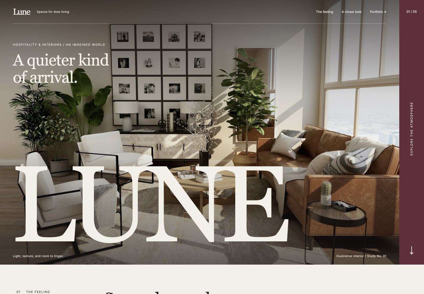 Designeksempel: Lune. Interiør og livsstil.